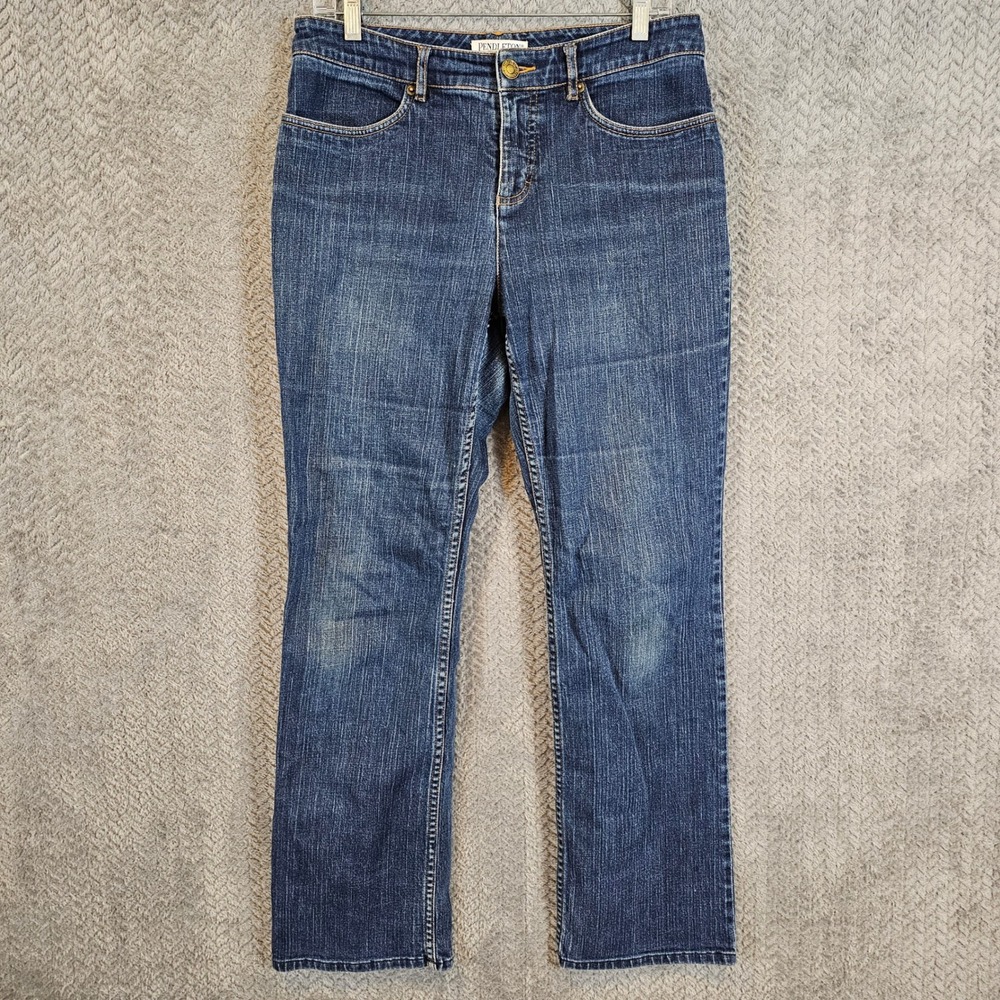 Pendleton Womens Jeans Blue Straight Leg‎ Denim Size 8 Stretch Mid Rise